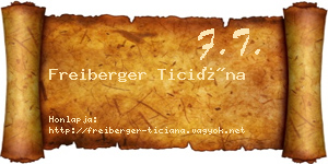 Freiberger Ticiána névjegykártya